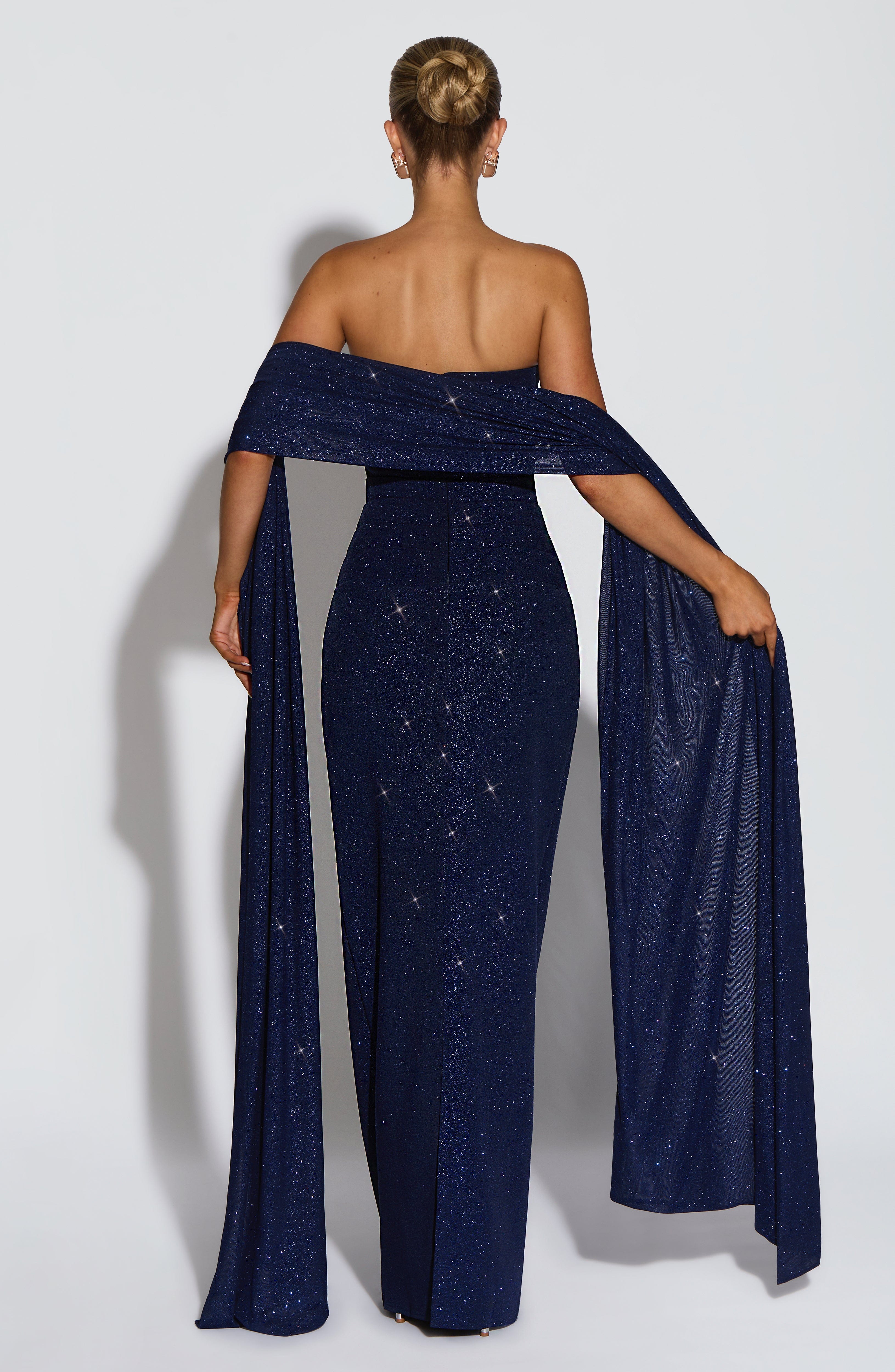 Agnes Shawl - Navy Sparkle
