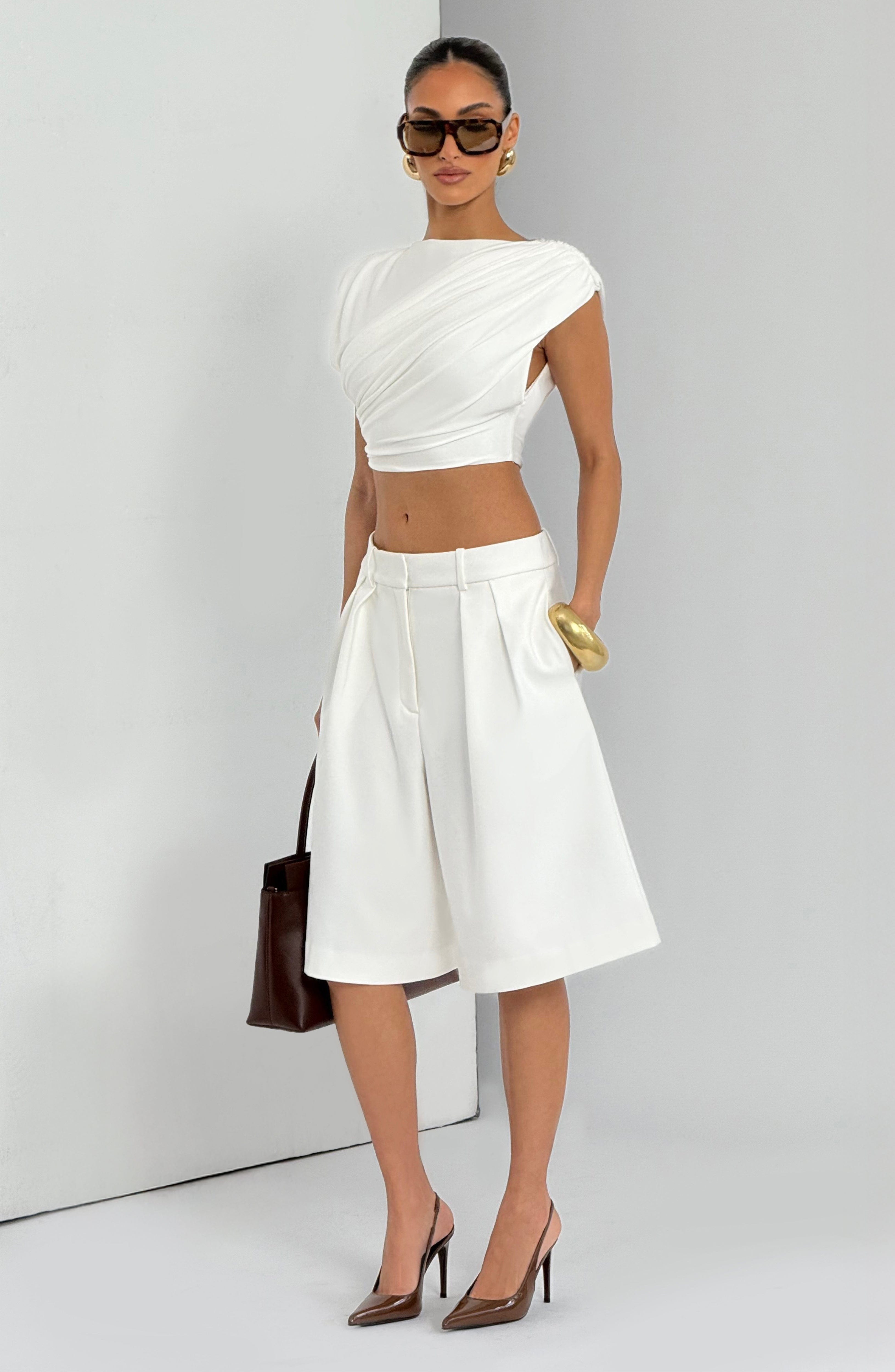 Ausra Bermuda Shorts - Ivory