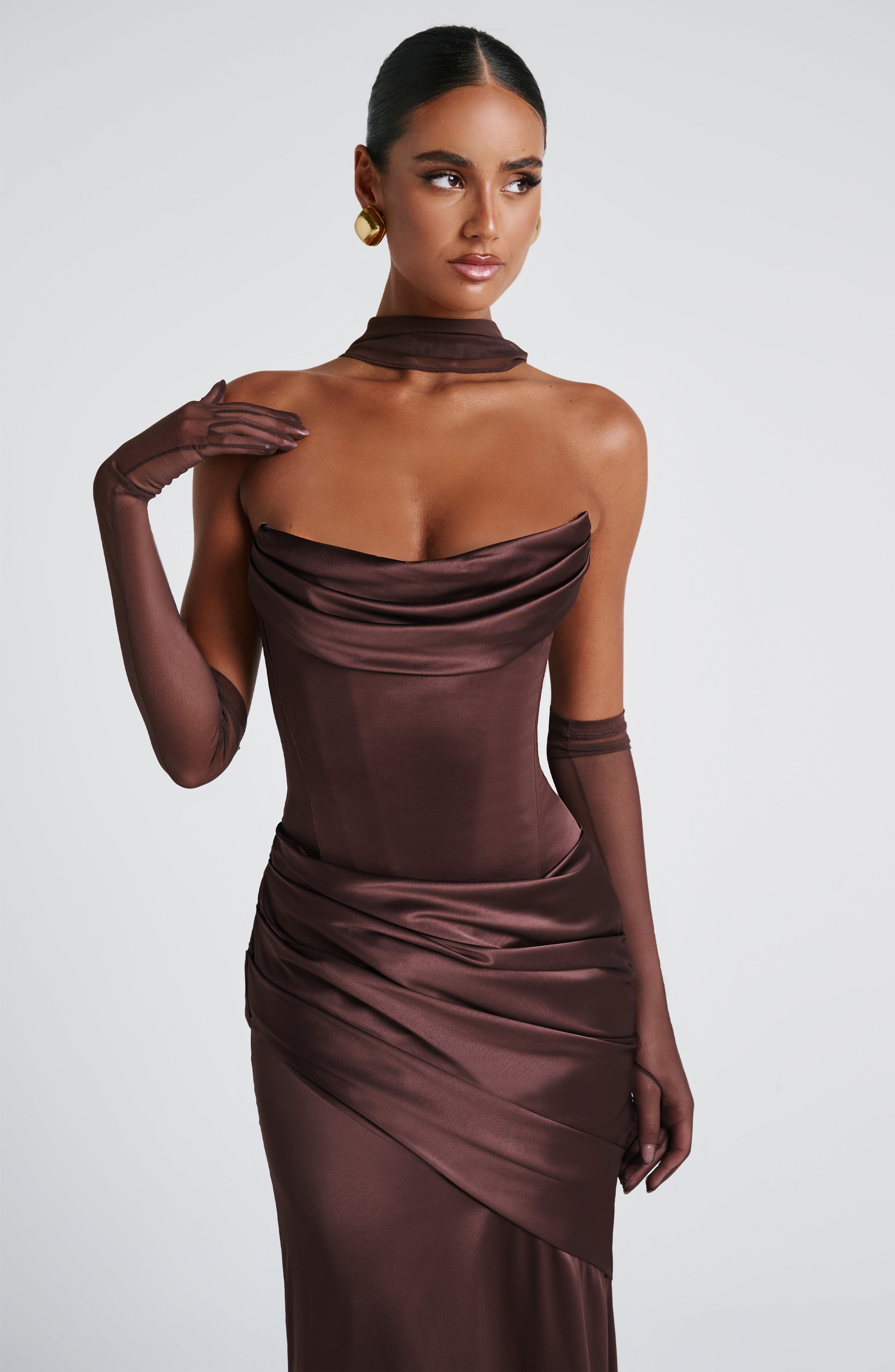 Ayla Scarf - Plum Brown