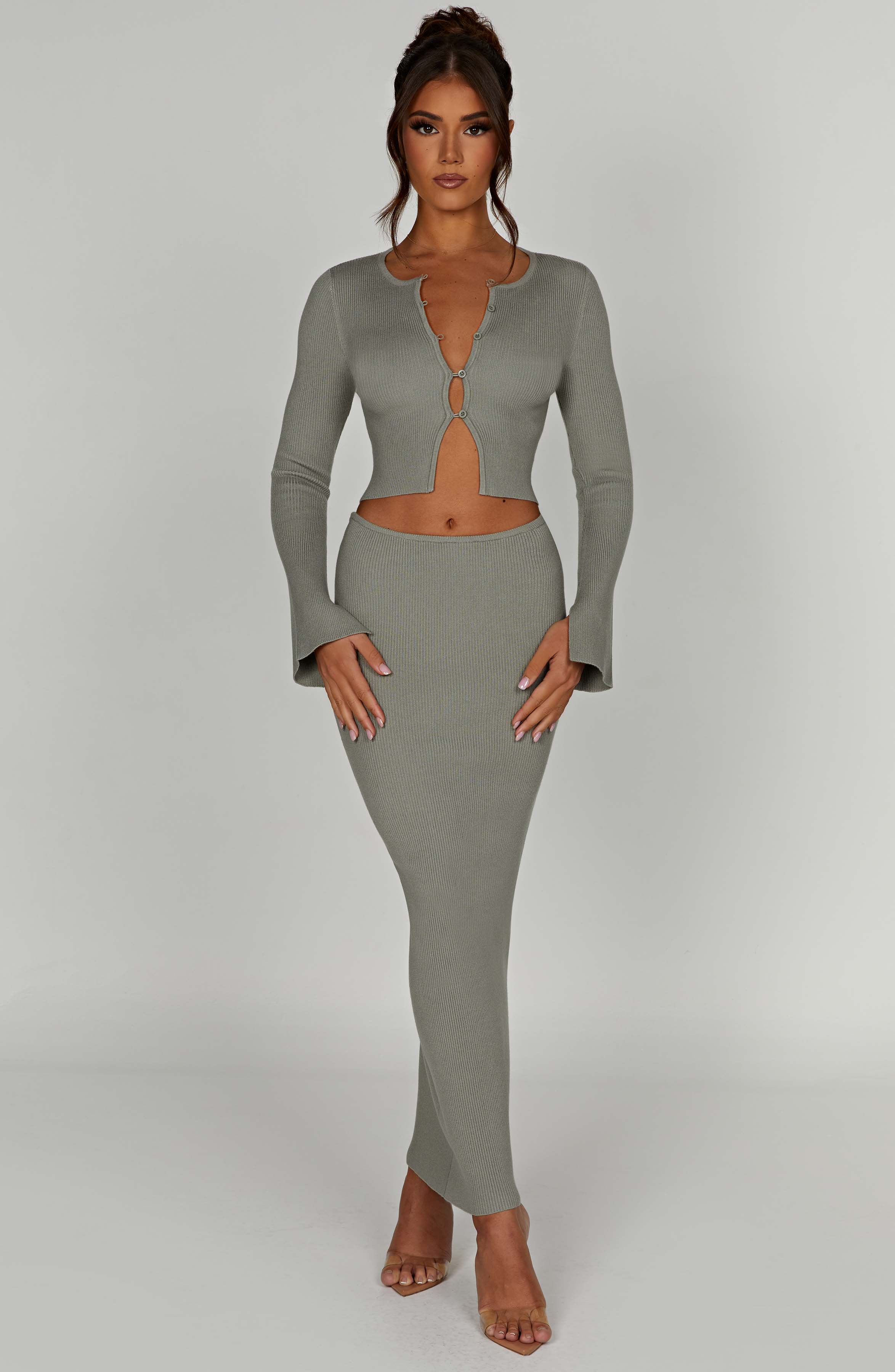 Elia Maxi Skirt - Khaki